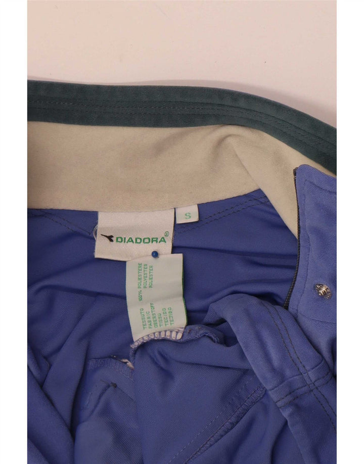 Diadora Womens Oversized Graphic Tracksuit Top Jacket UK 10 Small Purple