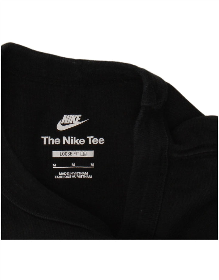 NIKE Mens Loose Fit T-Shirt Top Medium Black Cotton