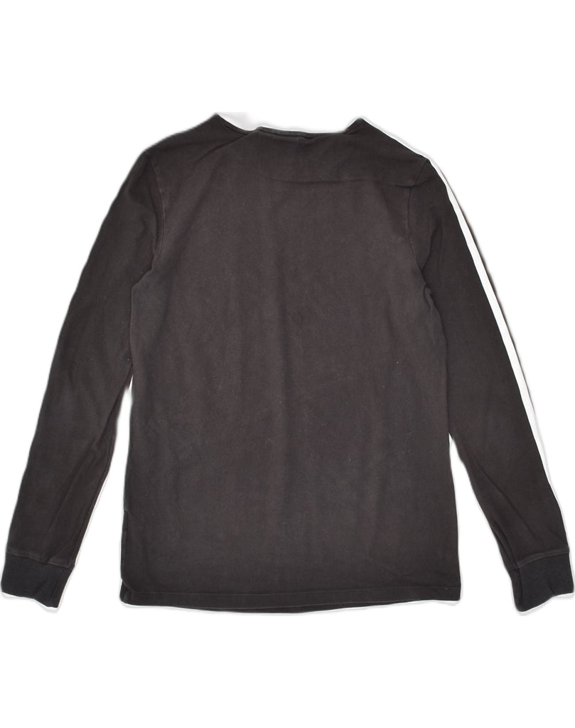 ADIDAS Womens Top Long Sleeve UK 10 Small Black Cotton | Vintage Adidas | Thrift | Second-Hand Adidas | Used Clothing | Messina Hembry 