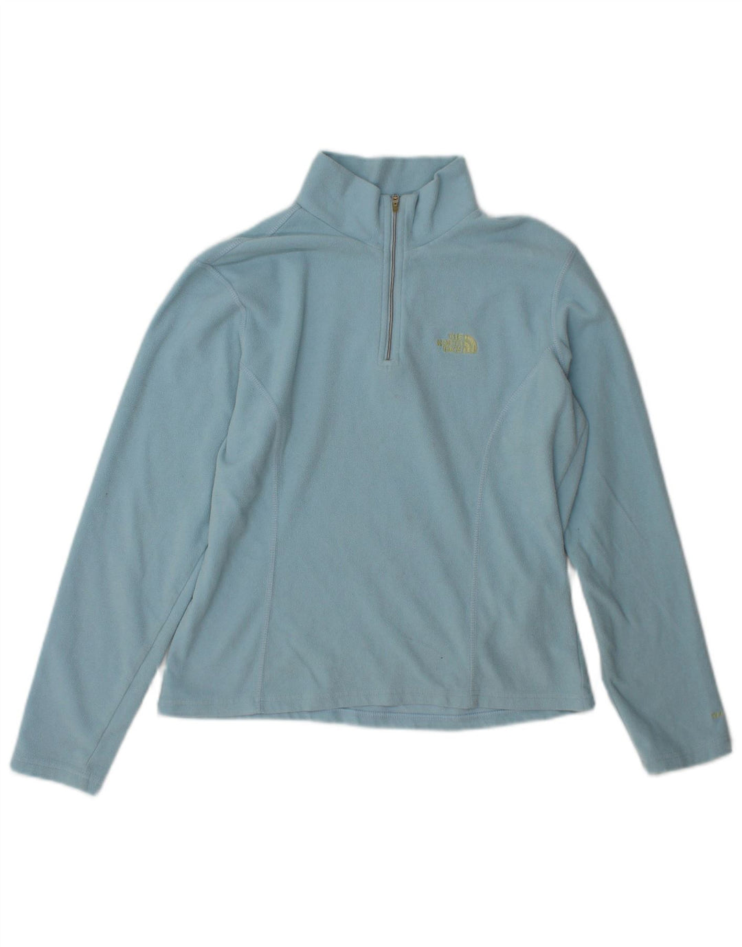 The North Face Womens Zip Neck Fleece Jumper UK 10 Small Blue Polyester