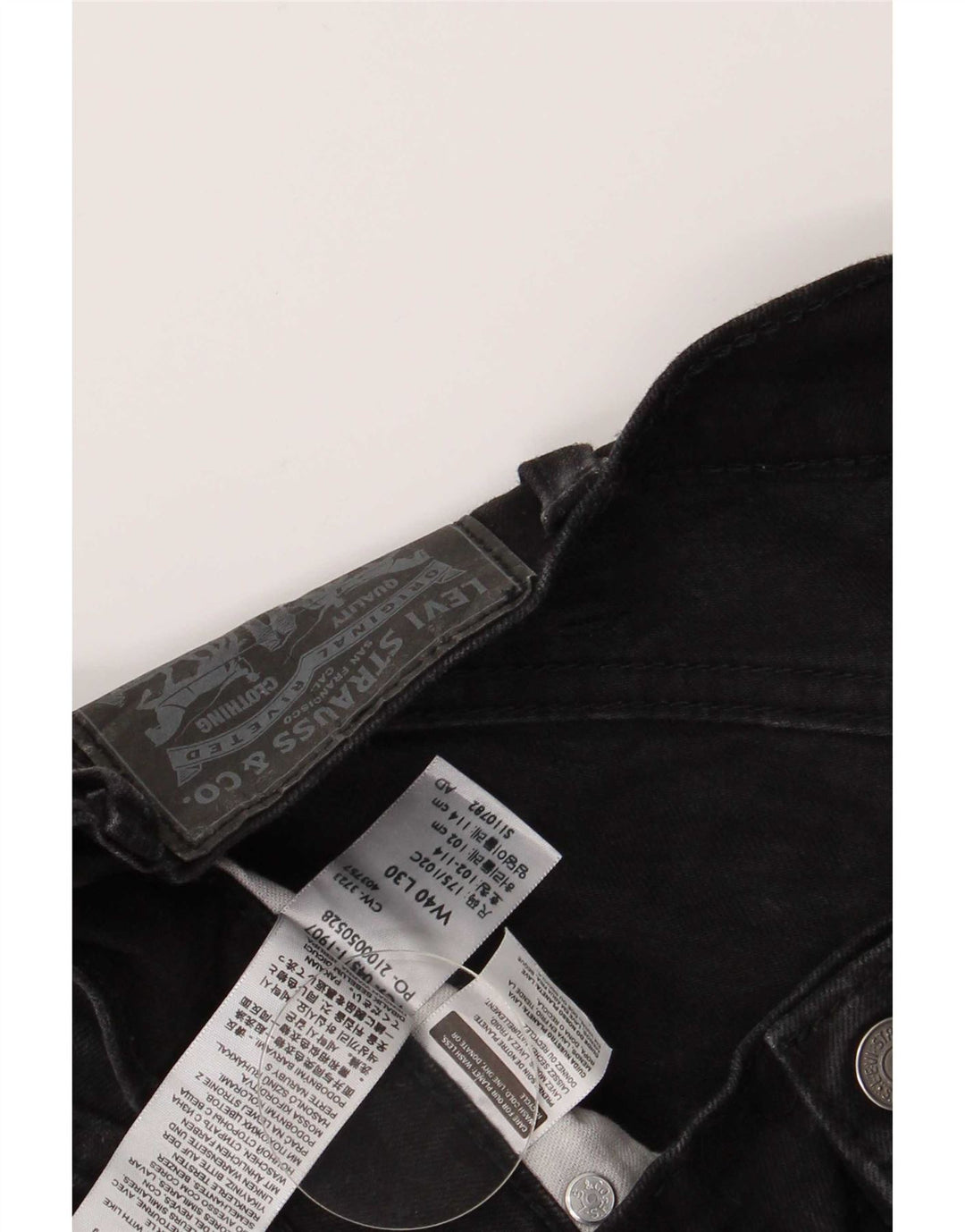 Levi's Mens 511 Slim Jeans W40 L30 Black Cotton