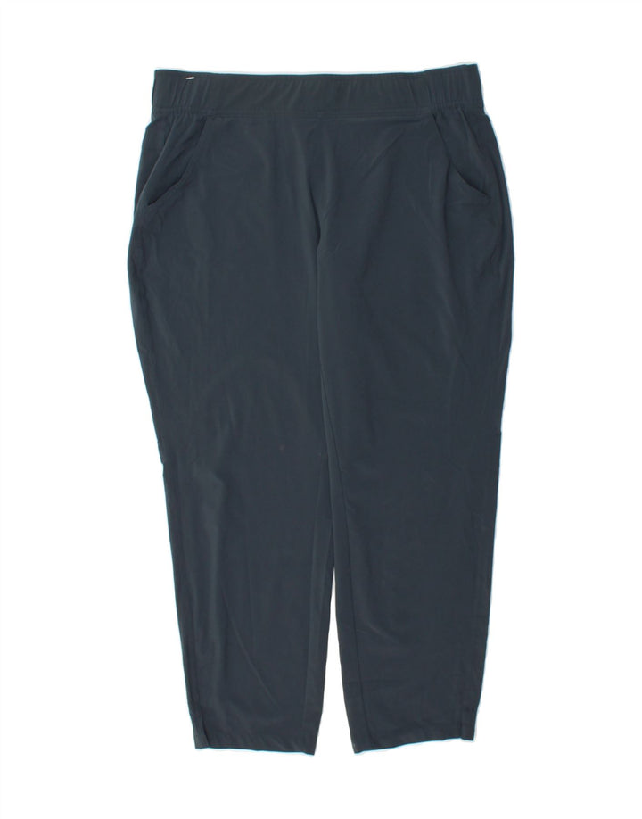 EDDIE BAUER Womens Petite Tapered Cropped Trousers Medium W30 L25 Grey Vintage Eddie Bauer and Second-Hand Eddie Bauer from Messina Hembry 
