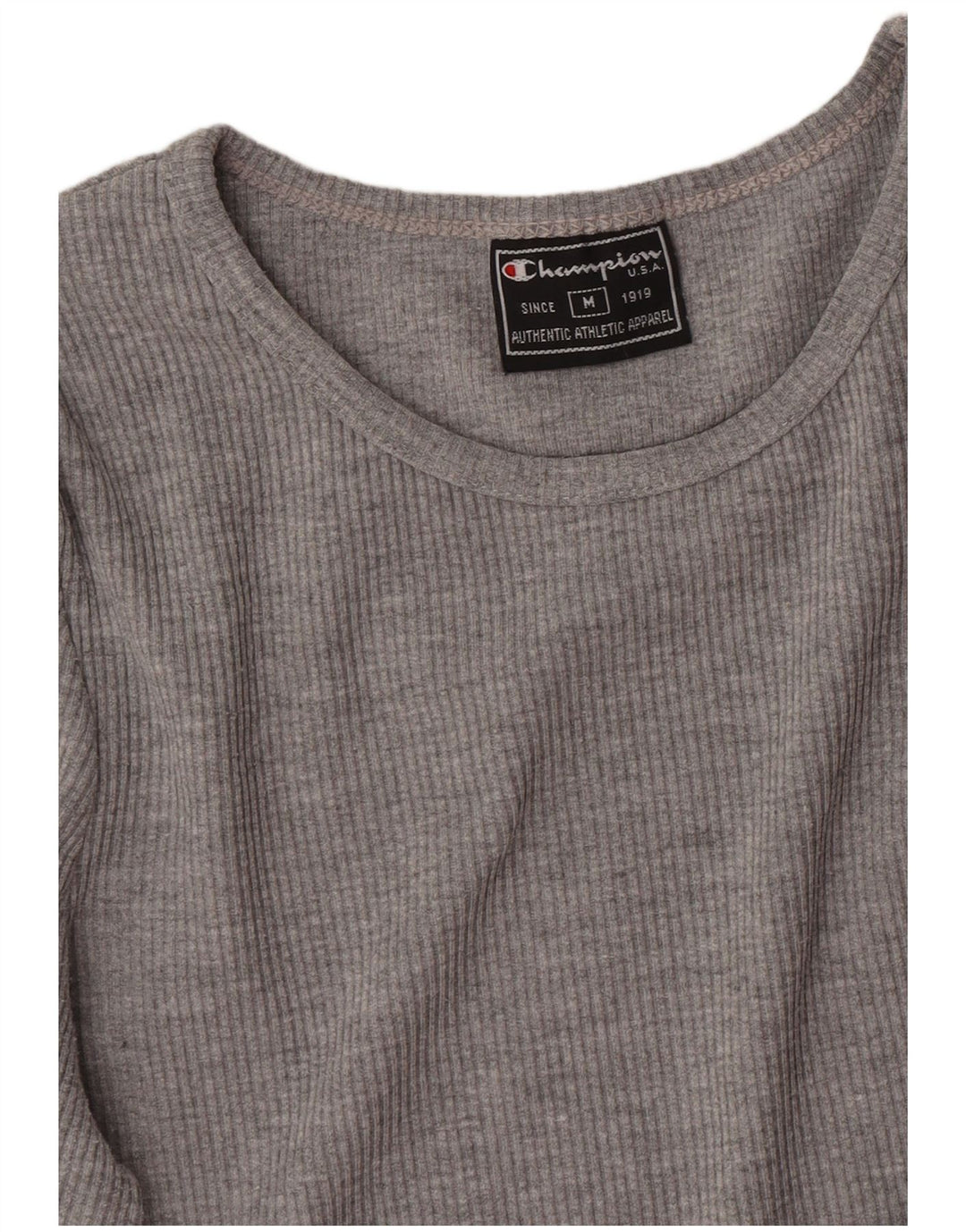 Champion Womens Top Long Sleeve UK 14 Medium Grey