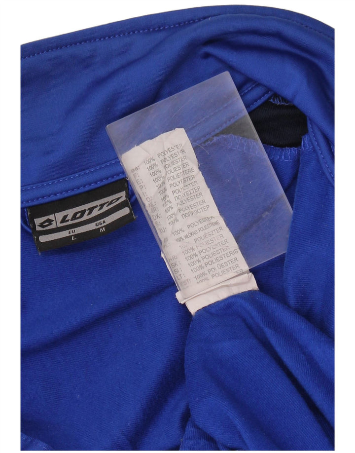 LOTTO Mens Tracksuit Top Jacket Large Blue Colourblock Polyester