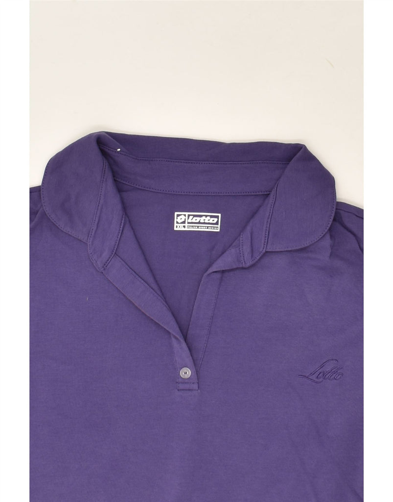 LOTTO Womens Polo Shirt UK 20 2XL Purple | Vintage Lotto | Thrift | Second-Hand Lotto | Used Clothing | Messina Hembry 