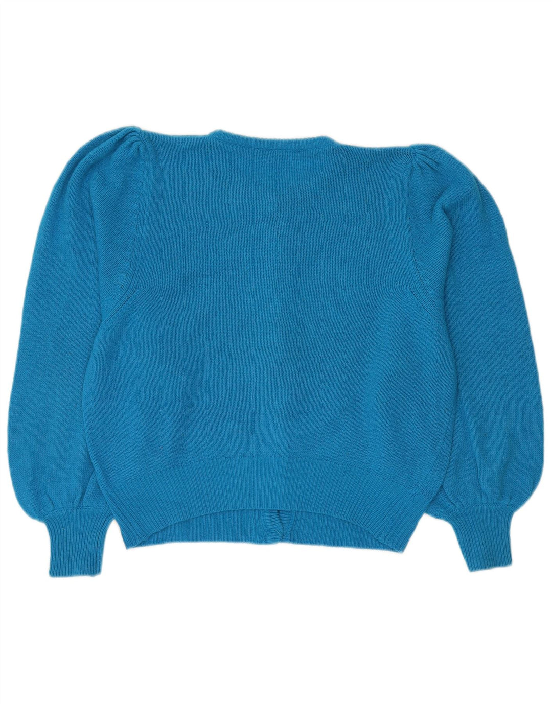 Batuffolo Womens Crop Oversized Cardigan Sweater UK 10 Small Blue Angora