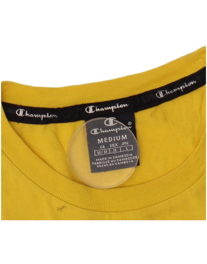 Champion Mens Graphic T-Shirt Top Medium Black Colourblock
