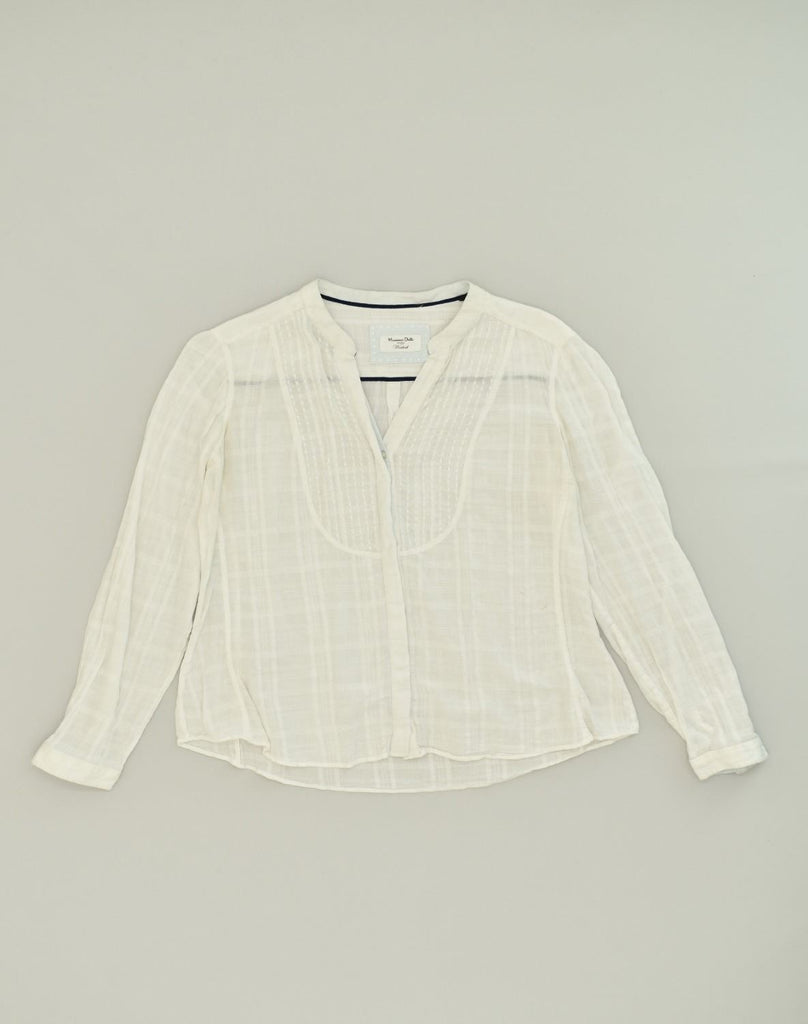 MASSIMO DUTTI Womens Washed See Through Shirt Blouse EU 44 XL White Check | Vintage Massimo Dutti | Thrift | Second-Hand Massimo Dutti | Used Clothing | Messina Hembry 