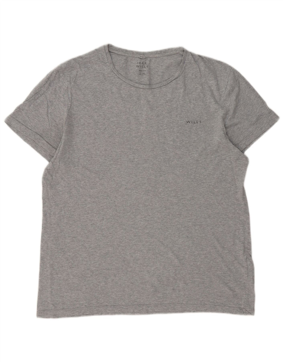 Jack Wills Mens T-Shirt Top Medium Grey Flecked Cotton