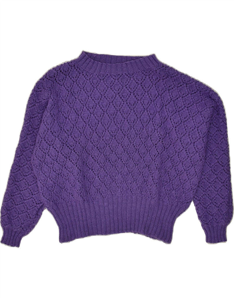 VINTAGE Womens Turtle Neck Jumper Sweater UK 16 Large Purple | Vintage Vintage | Thrift | Second-Hand Vintage | Used Clothing | Messina Hembry 