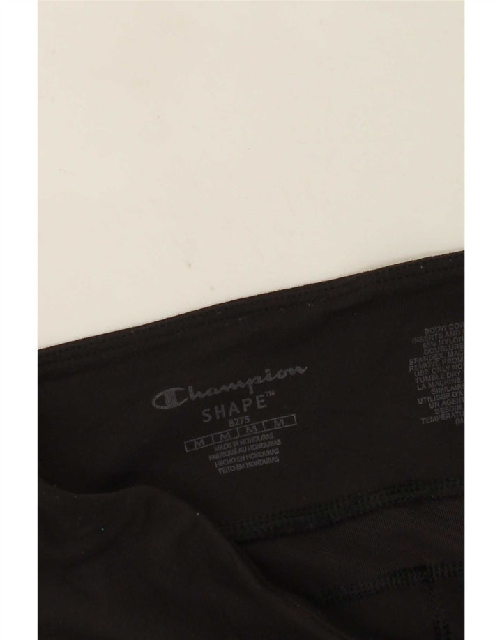 Champion Womens Capri Leggings UK 12 Medium Black Nylon