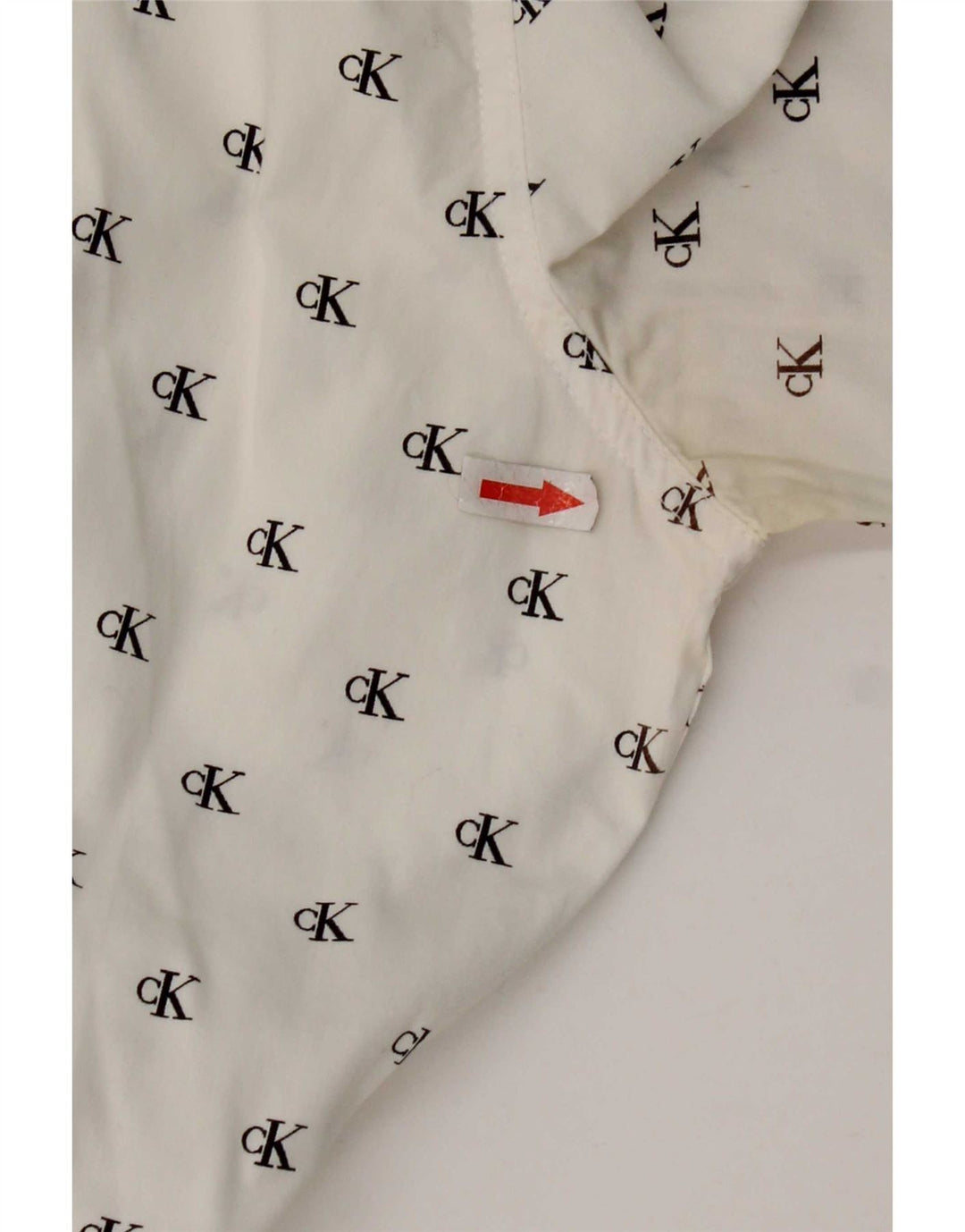 Calvin Klein Jeans Mens Graphic Slim Fit Shirt Medium White Cotton
