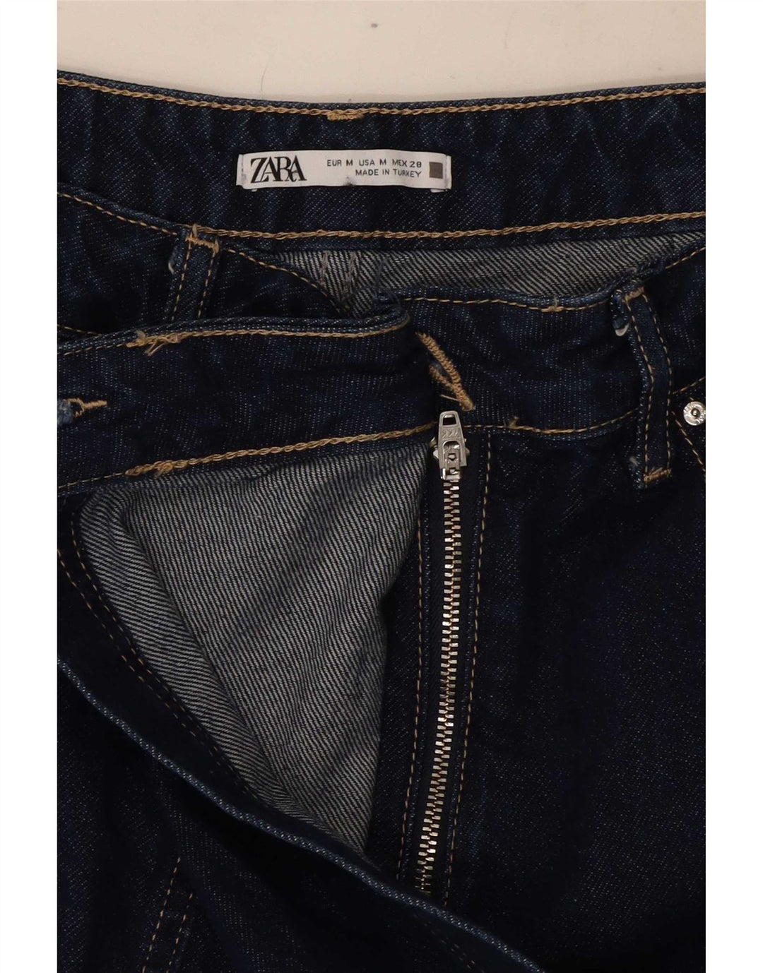 Zara Womens Denim Shorts Medium W28 Navy Blue Cotton