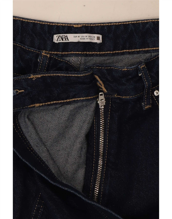 Zara Womens Denim Shorts Medium W28 Navy Blue Cotton