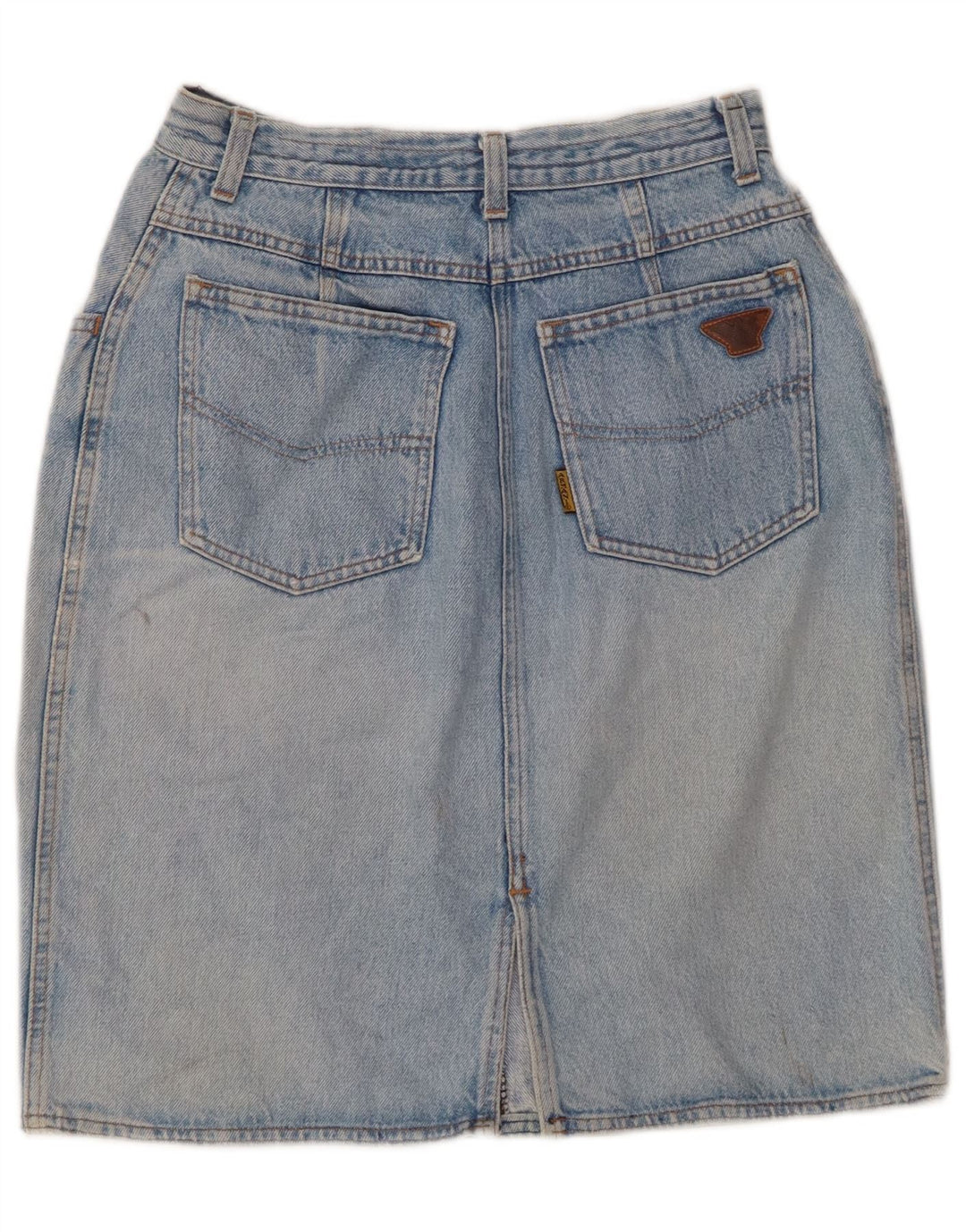 ARMANI Womens High Waist Denim Skirt IT 44 Medium W24  Blue
