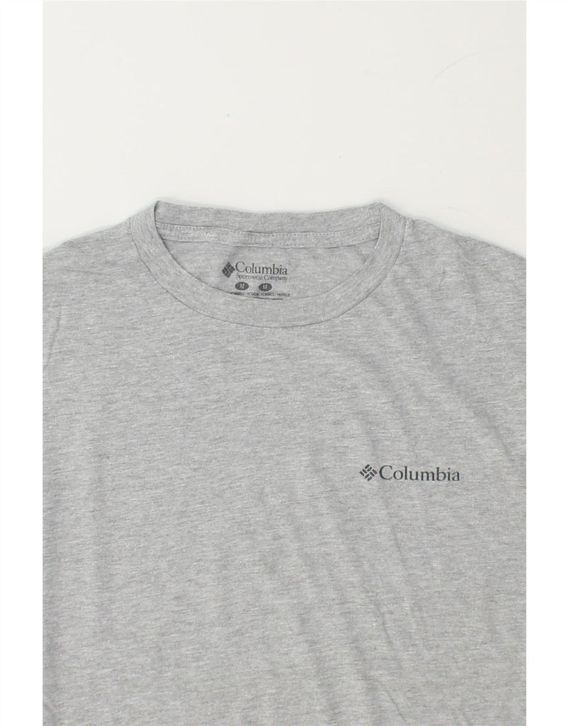 COLUMBIA Mens Graphic T-Shirt Top Medium Grey Cotton Vintage Columbia and Second-Hand Columbia from Messina Hembry 