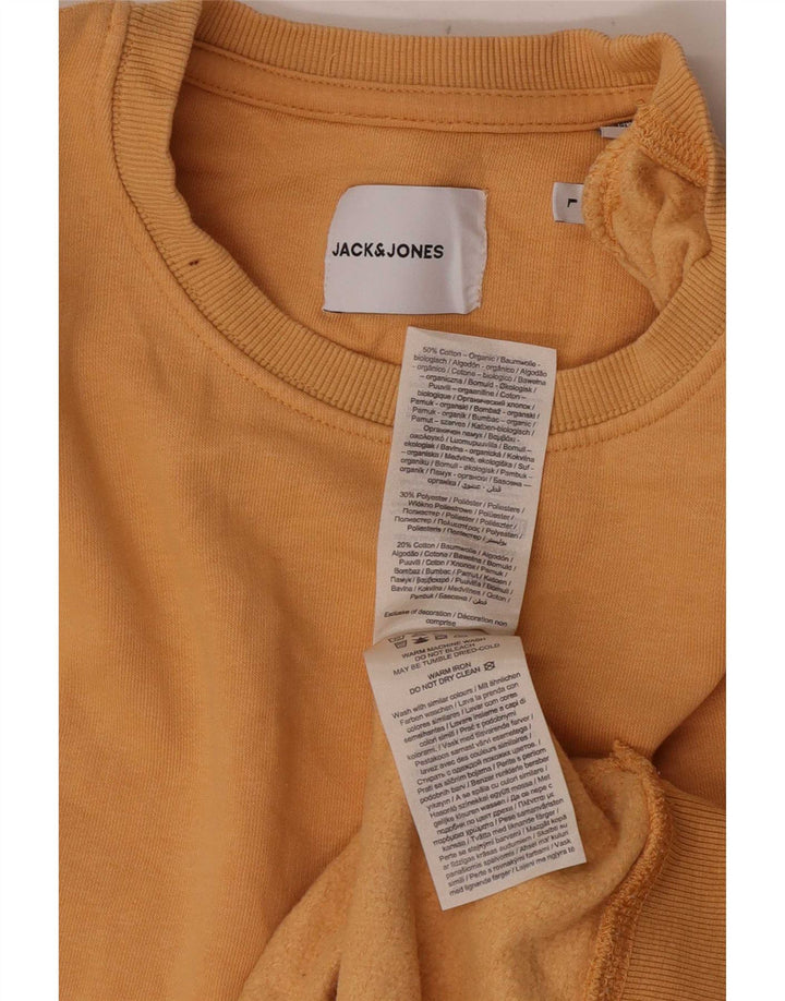 Jack & Jones Mens Sweatshirt Jumper Large Orange Cotton