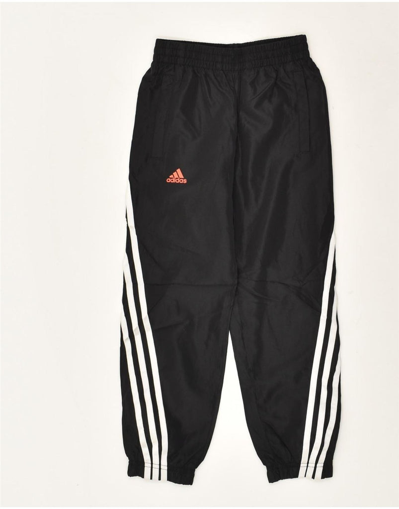 ADIDAS Boys Climalite Tracksuit Trousers Joggers 7-8 Years Black Polyester | Vintage Adidas | Thrift | Second-Hand Adidas | Used Clothing | Messina Hembry 