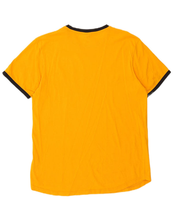 Ellesse Mens Graphic T-Shirt Top Large Orange Cotton