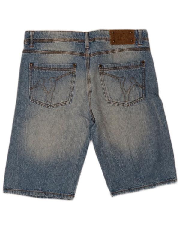Von Dutch Mens Denim Shorts W30 Medium Blue Cotton