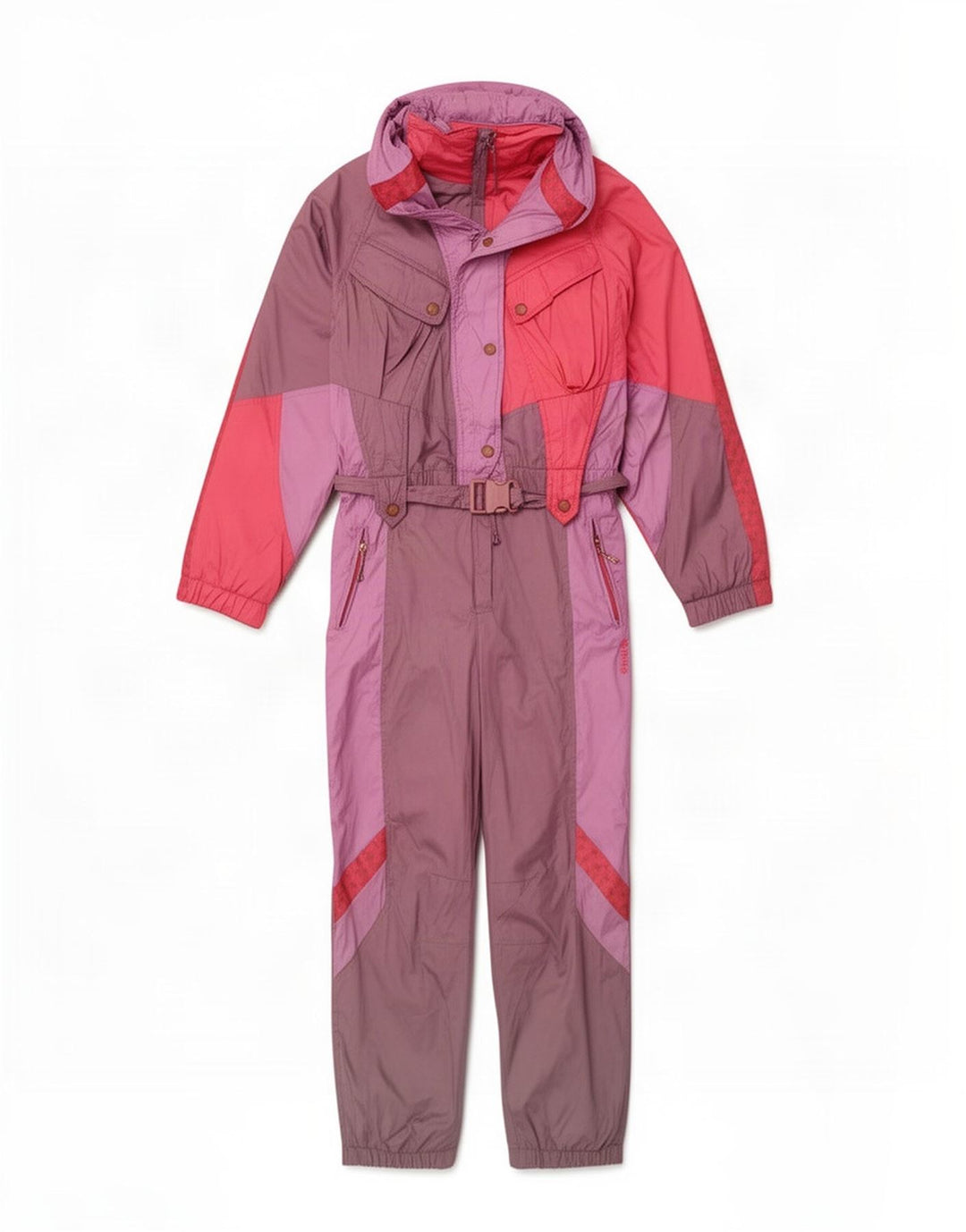 Diadora Womens Ski Jumpsuit UK 10 Small Purple Colourblock Polyester