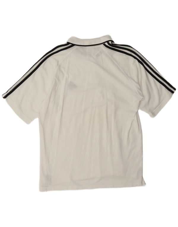 Adidas Mens Polo Shirt UK 44/46 Large White Cotton