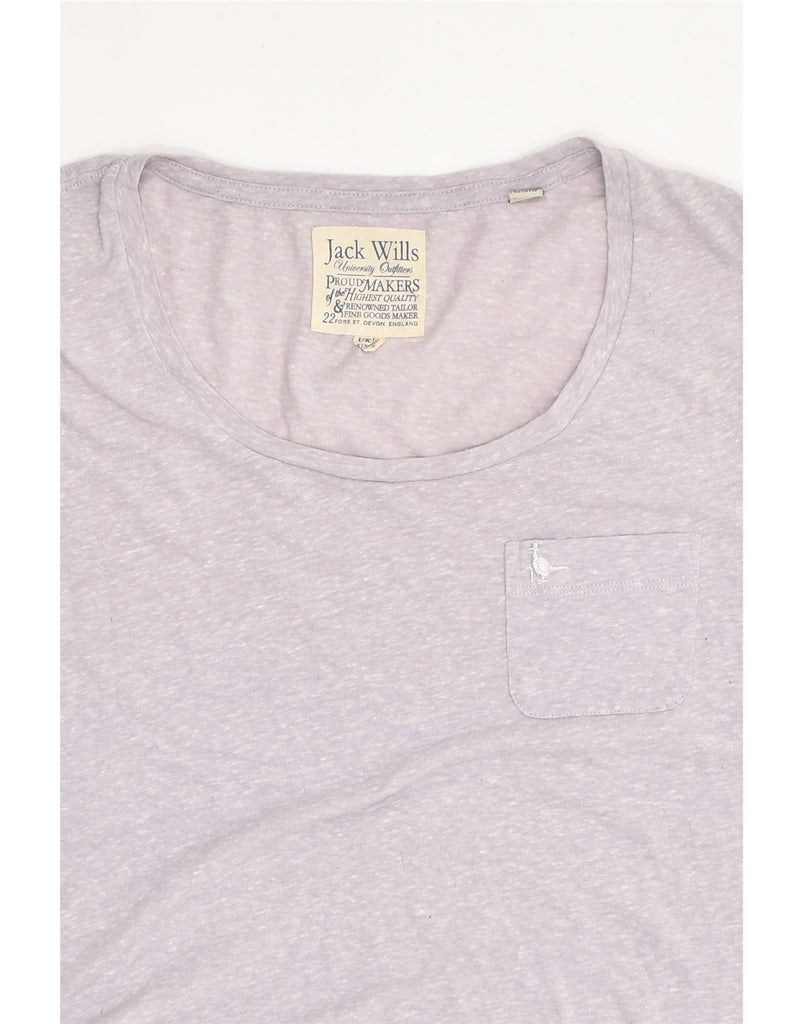 JACK WILLS Womens T-Shirt Top UK 10 Small  Purple Flecked Polyester | Vintage Jack Wills | Thrift | Second-Hand Jack Wills | Used Clothing | Messina Hembry 