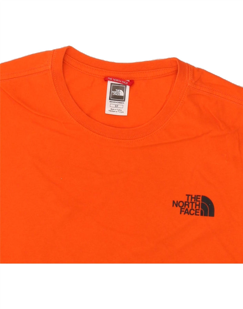 THE NORTH FACE Mens Graphic T-Shirt Top Small Orange Cotton Vintage The North Face and Second-Hand The North Face from Messina Hembry 