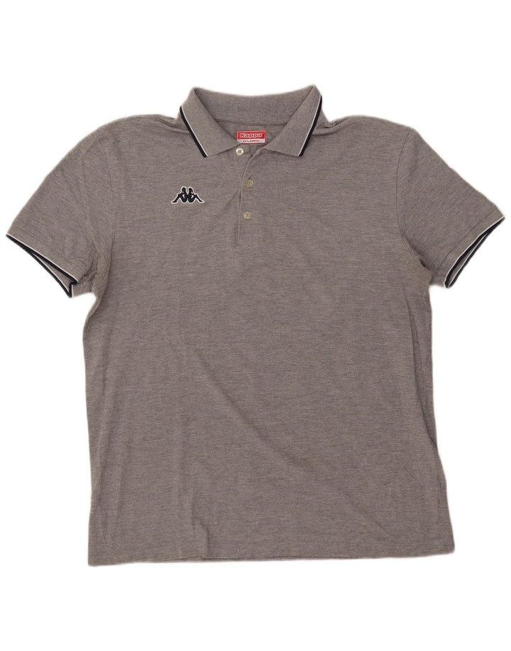 KAPPA Mens Polo Shirt 2XL Grey Flecked Cotton