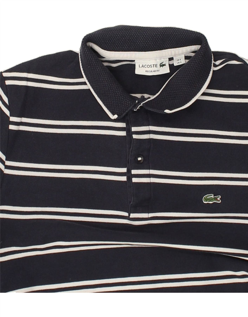 LACOSTE Mens Regular Fit Long Sleeve Polo Shirt Size 3 Small Navy Blue | Vintage Lacoste | Thrift | Second-Hand Lacoste | Used Clothing | Messina Hembry 