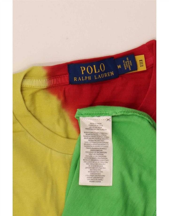 Polo Ralph Lauren Mens T-Shirt Top Medium Multicoloured Tie Dye Cotton