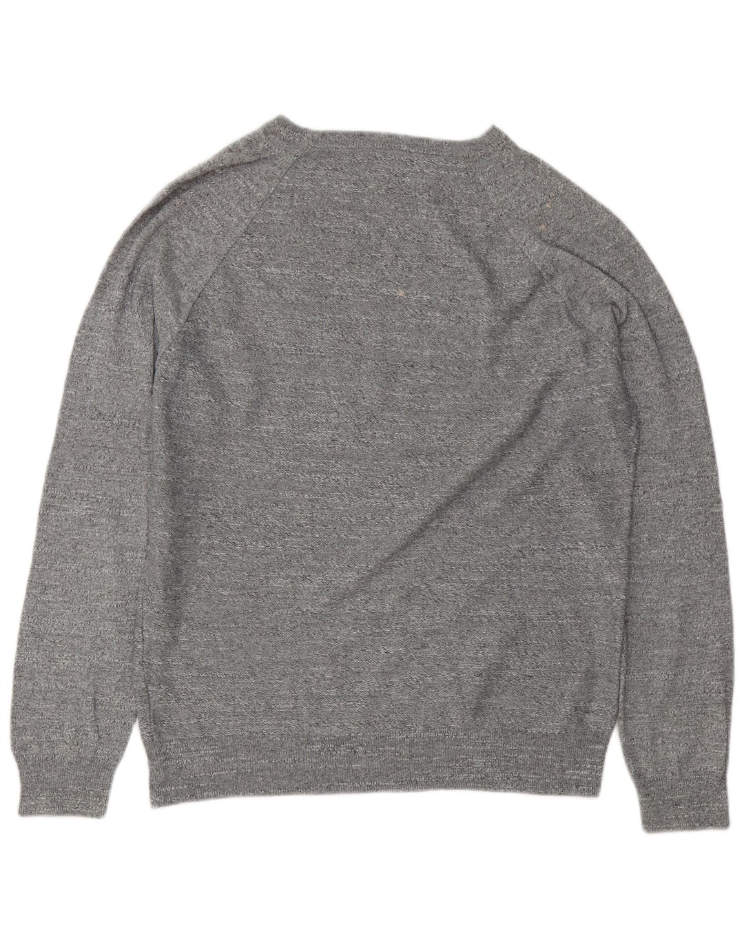 J. Crew Mens Crew Neck Jumper Sweater Medium Grey Flecked Cotton