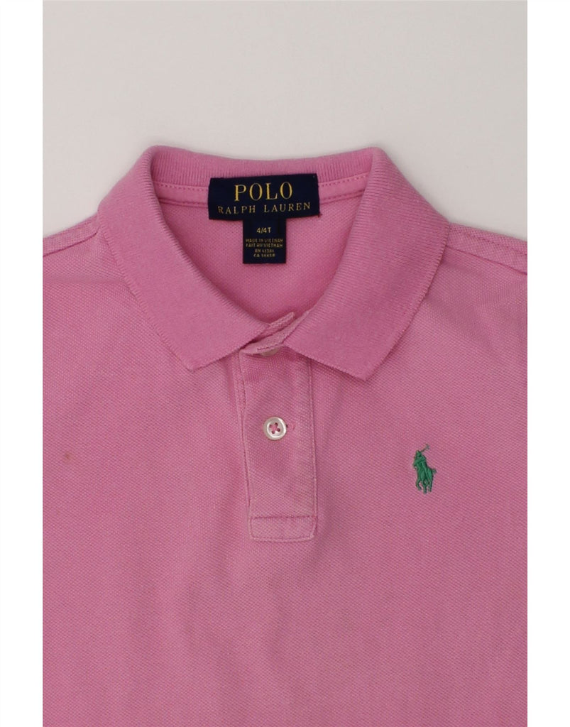 POLO RALPH LAUREN Boys Polo Shirt 3-4 Years Pink Cotton | Vintage Polo Ralph Lauren | Thrift | Second-Hand Polo Ralph Lauren | Used Clothing | Messina Hembry 