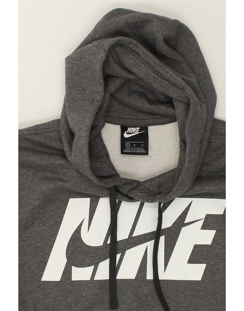 NIKE Mens Graphic Hoodie Jumper Medium Grey Cotton | Vintage Nike | Thrift | Second-Hand Nike | Used Clothing | Messina Hembry 