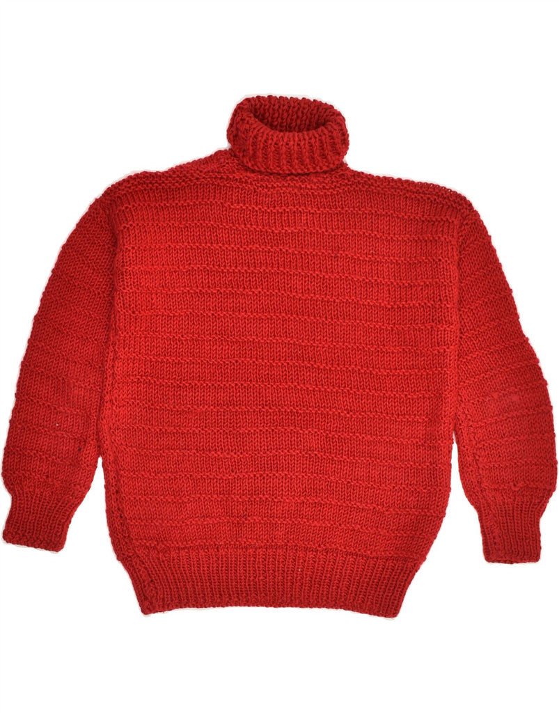 VINTAGE Womens Roll Neck Jumper Sweater UK 12 Medium Red | Vintage Vintage | Thrift | Second-Hand Vintage | Used Clothing | Messina Hembry 