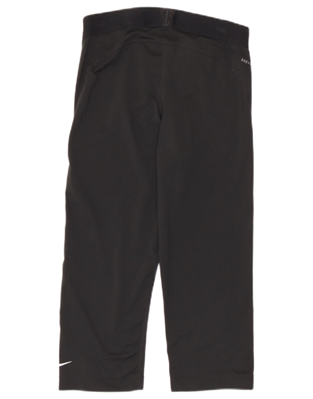 Nike Womens Dri Fit Graphic Capri Leggings UK 12 Medium Black Polyester