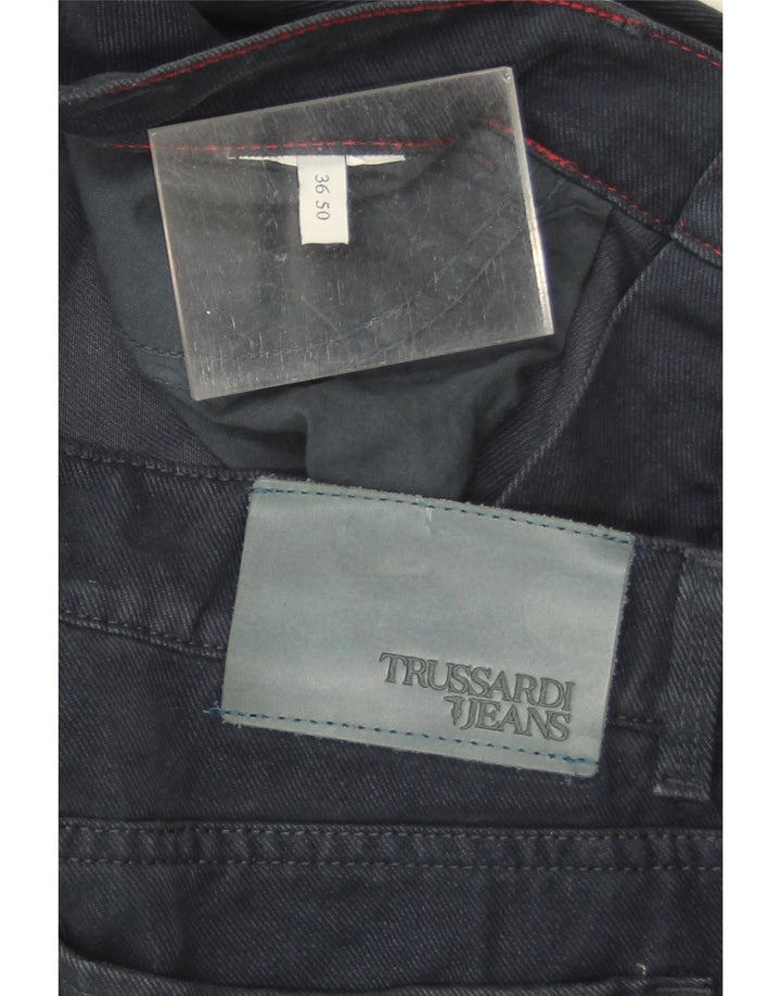 Trussardi Mens Straight Jeans W36 L31 Navy Blue