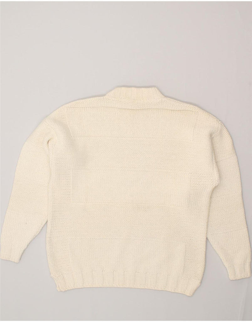 VINTAGE Mens Turtle Neck Jumper Sweater Large Beige Cotton | Vintage Vintage | Thrift | Second-Hand Vintage | Used Clothing | Messina Hembry 