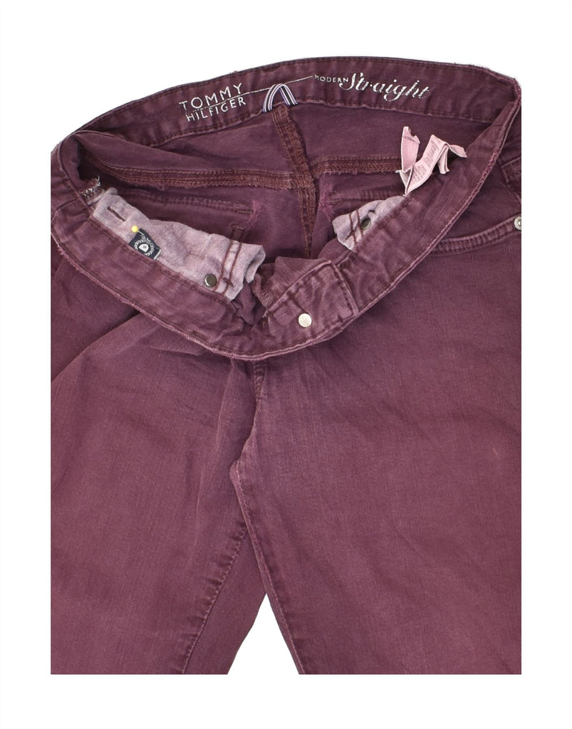 TOMMY HILFIGER Womens Straight Slim Jeans IT 6 Medium W30 L31  Purple | Vintage Tommy Hilfiger | Thrift | Second-Hand Tommy Hilfiger | Used Clothing | Messina Hembry 