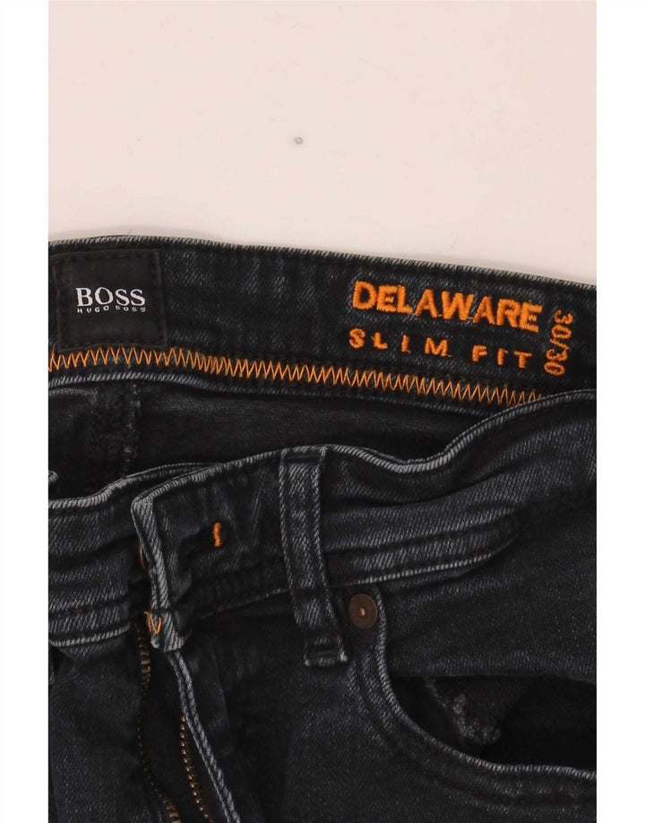 Hugo Boss Mens Delaware Slim Jeans W30 L30 Black