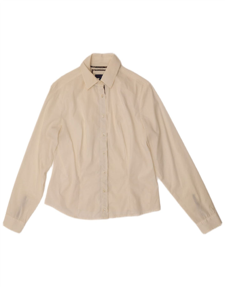 Trussardi Jeans Womens Shirt UK 16 Large Off White