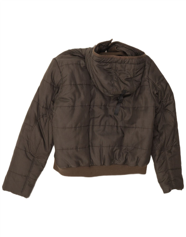 Marlboro Classics Mens Hooded Padded Jacket EU 56 3XL Grey Polyester