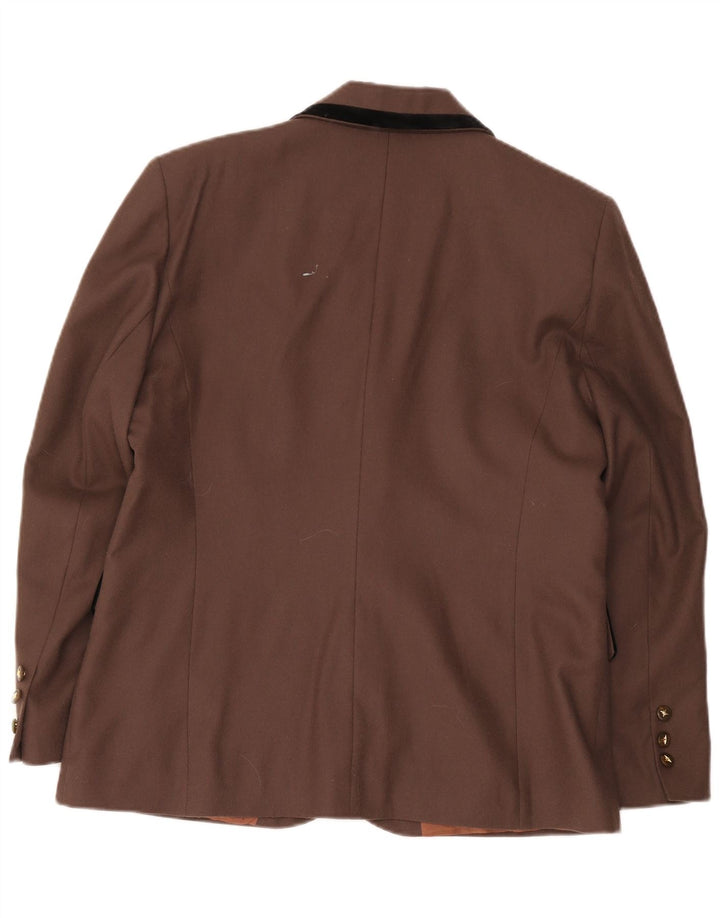 Dorene Womens 2 Button Blazer Jacket UK 18 XL Brown New Wool