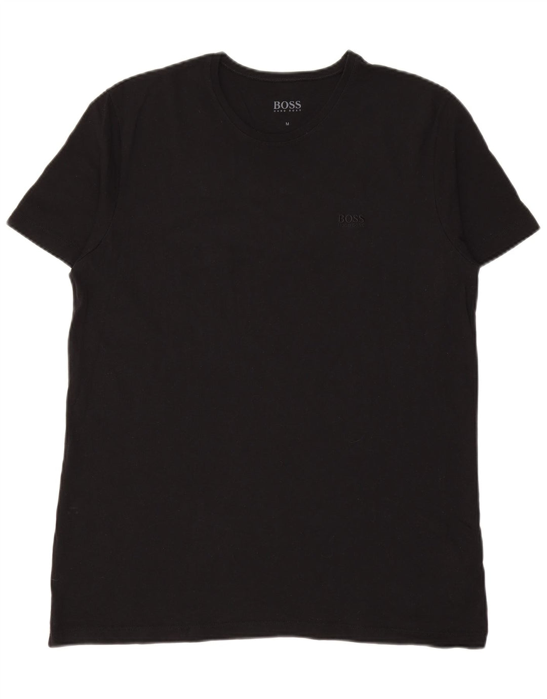 HUGO BOSS Mens T-Shirt Top Medium Black Cotton