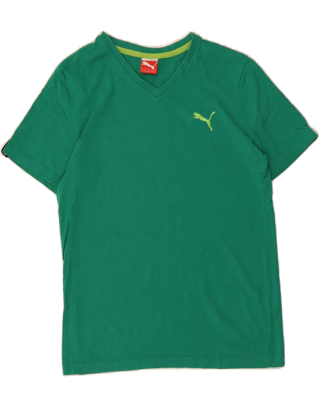 PUMA Mens T-Shirt Top Small Green Vintage Puma and Second-Hand Puma from Messina Hembry 