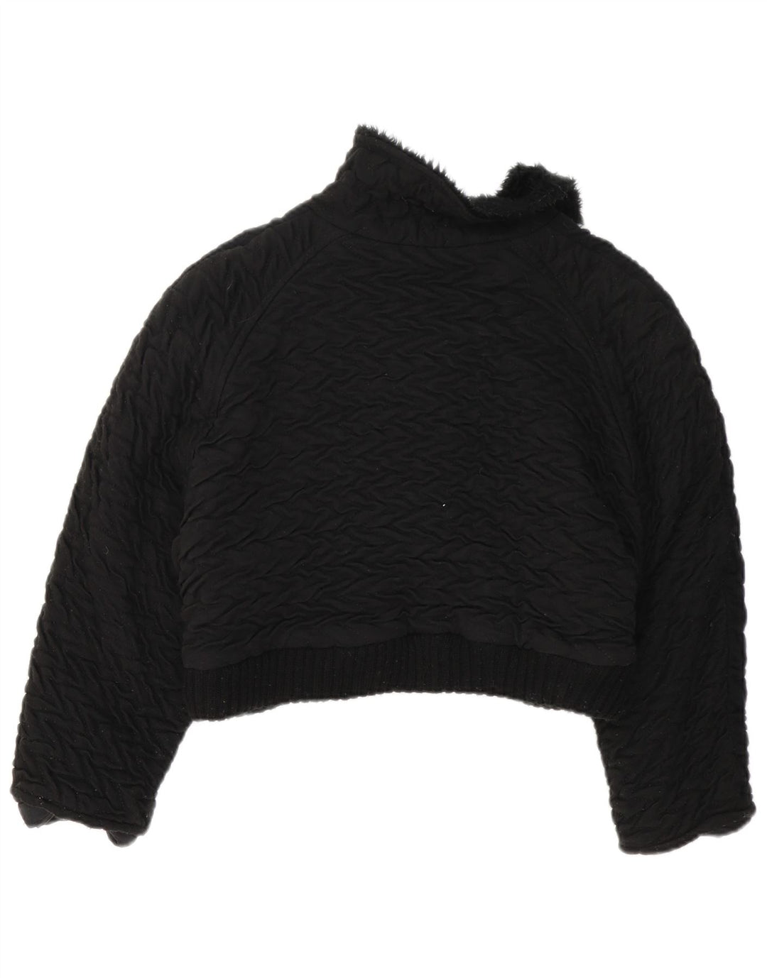 Vintage Womens Bolero Jacket UK 14 Medium Black Colourblock