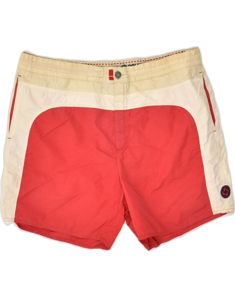 COLMAR Mens Swimming Shorts XL Red Colourblock | Vintage Colmar | Thrift | Second-Hand Colmar | Used Clothing | Messina Hembry 