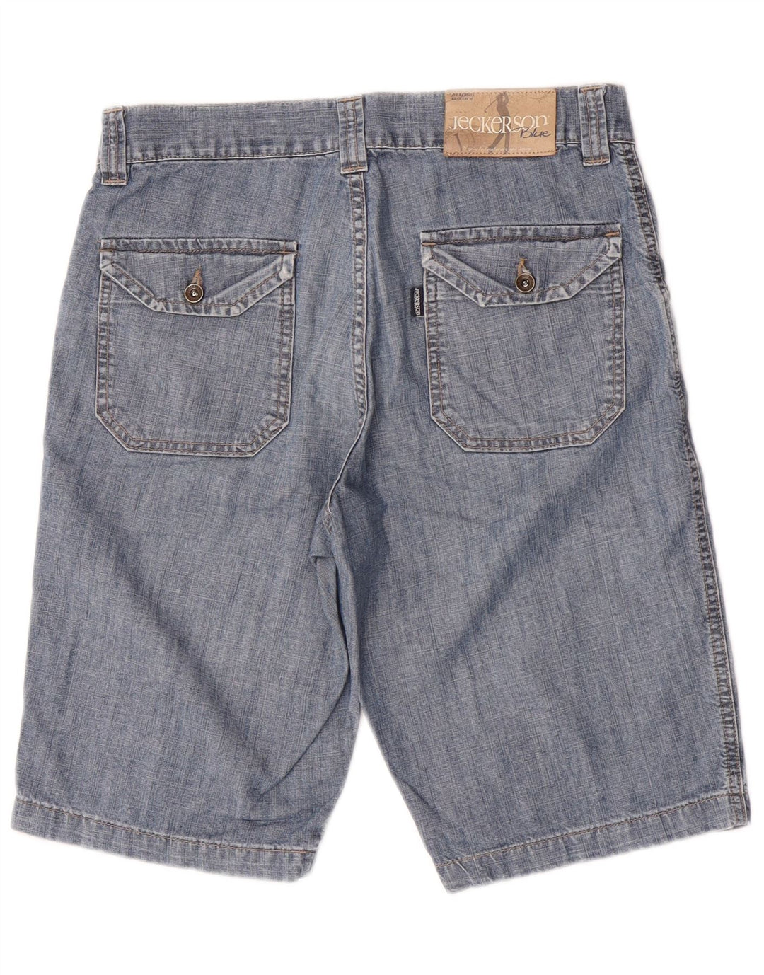 Jeckerson Mens Denim Shorts W30 Medium Blue Cotton