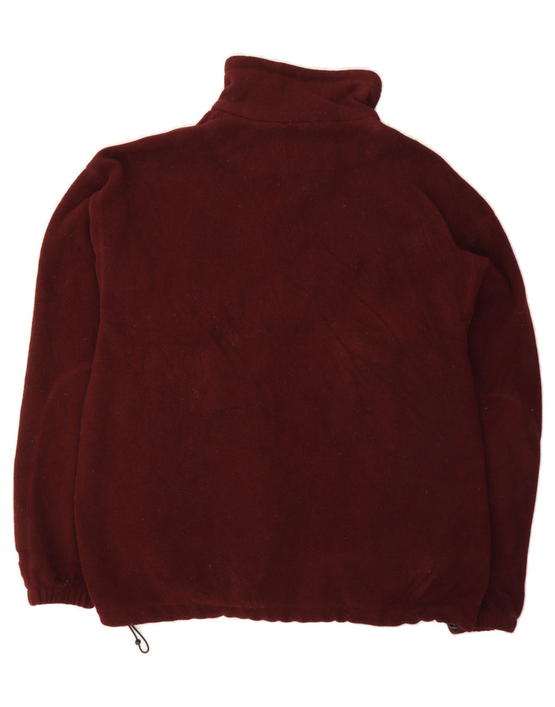 CHAMPION Mens Zip Neck Fleece Jumper Large Burgundy Polyester Vintage Champion and Second-Hand Champion from Messina Hembry 