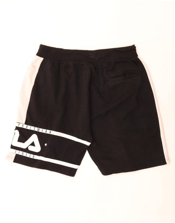 Fila Mens Graphic Sport Shorts 2XL Black Colourblock Cotton